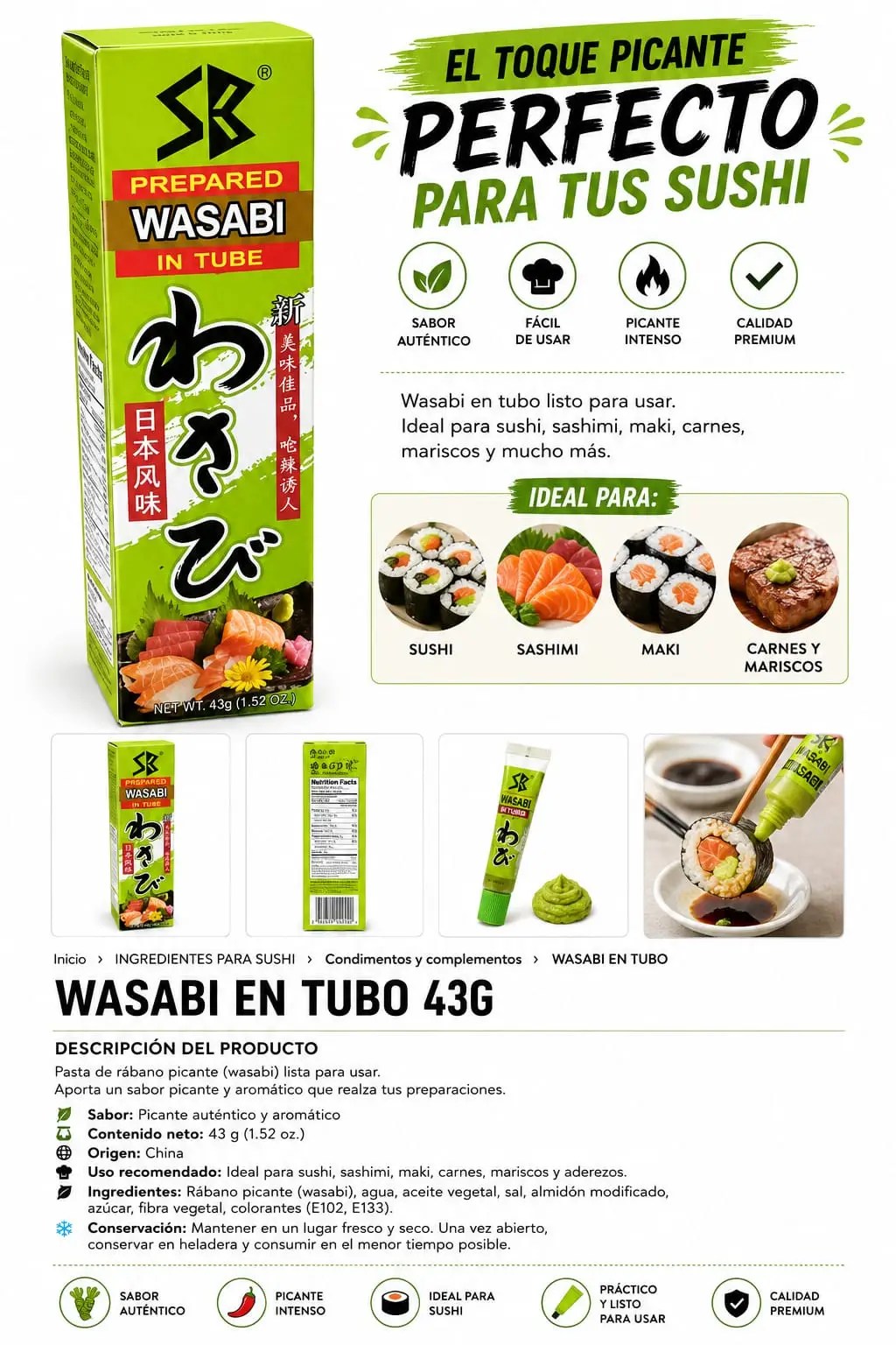 WASABI EN TUBO 43G